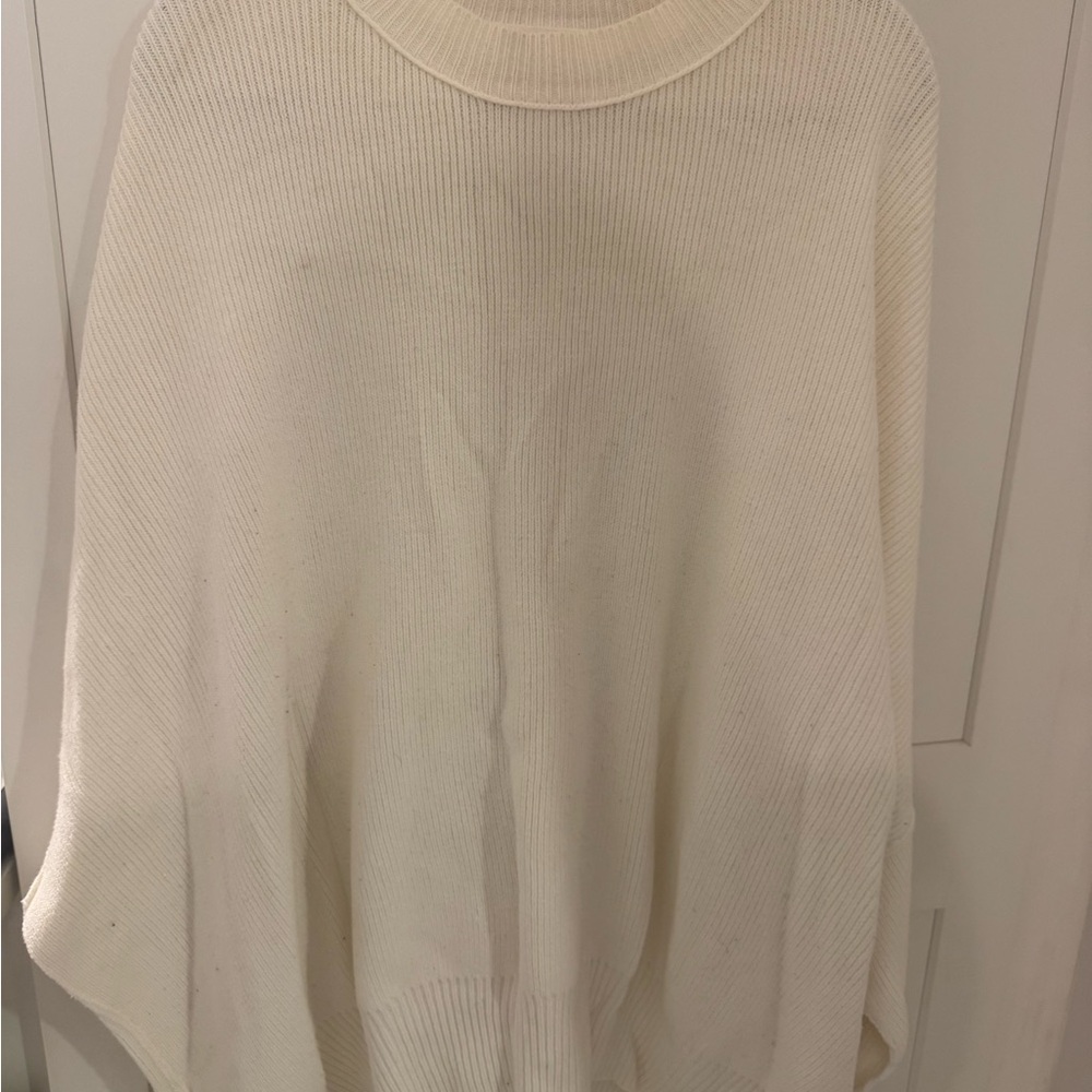 Free People Easy Street Cream/White Sweater Size Large